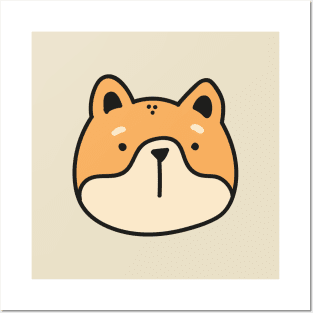 SHIBA INU cute dog puppy face kawaii shirt sticker baby Posters and Art